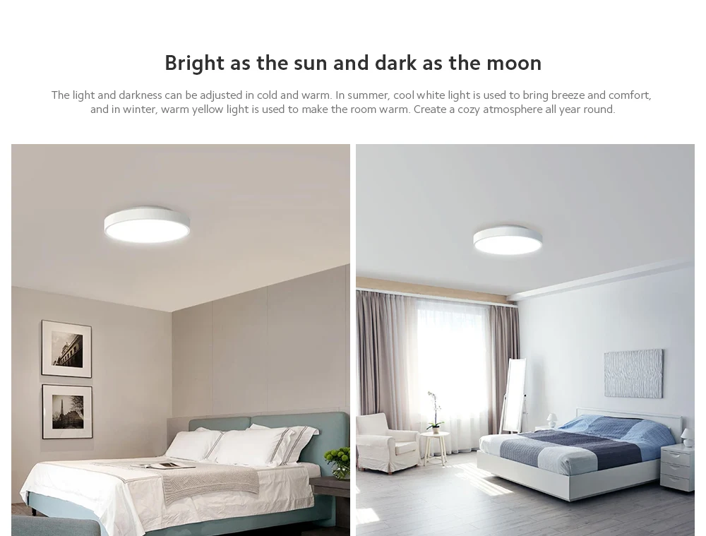 Yeelight YLXD76YL 320 Upgraded Version 23W AC220V Smart LED Ceiling Light Adjustable Brightness Voice Intelligent Control Work With Apple Homekit