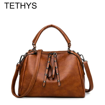 

TETHYS Womens Bags Handbags Ladies High Quality Leather Crossbody Bags for Women Tote Bag Female Fashion Rivet Bags Women Bolsos