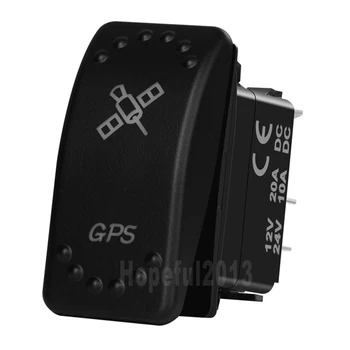

12V 20A / 24V 10A Dual Red Led 5P On Off SPST Rocker Push Switch GPS Waterproof for Car Boat Truck Circuit Breaker