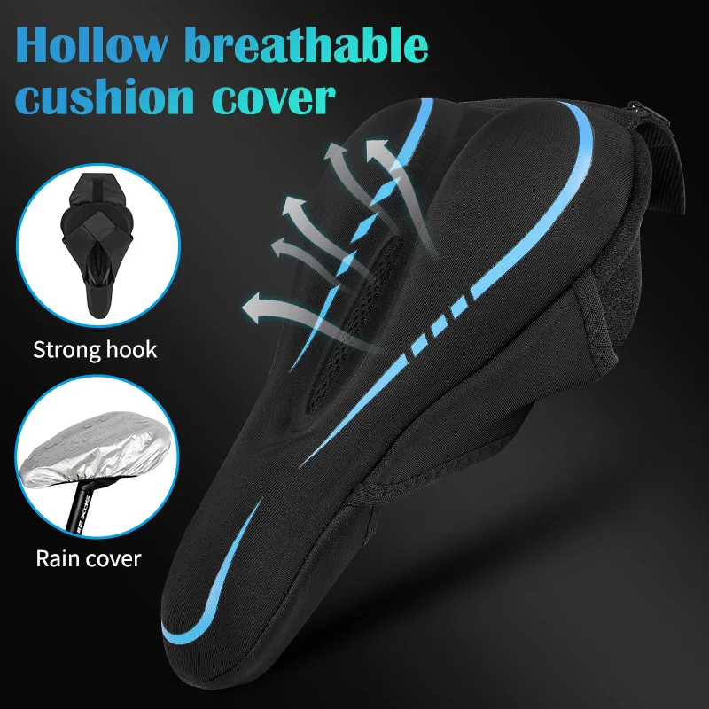 

WEST BIKING Cycling Saddle Seat Road Bike Waterproof Rain Cover Bicycle Silicone Saddle Cover Soft Breathable Anti Slip Mat