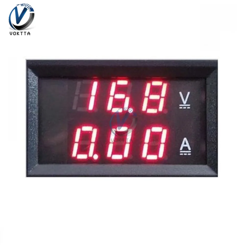 Red Red Display 3-18 В постоянного тока 0,56 дюйма светодиодный трехпроводный цифровой дисплей с двумя проводами IPX6 Водонепроницаемый Вольтметр постоянного тока 100 в 10 А двойной светодиодный Вольтметр Амперметр - Цвет: Red Red Display