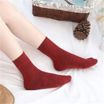 

1 Pair Fashion Winter Wamer Women Thicken Thermal Wool Cashmere Snow Socks Seamless Terry Boots Floor Sleeping Socks