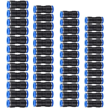 

WSFS Hot 100Pcs / Pack PU Pneumatic Connector Type I 2-Way Straight Connector for 10mm Tube