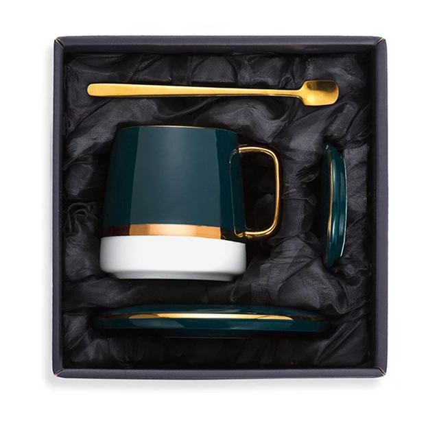 $US $18.30 500ml Nordic Style Drinking Ceramic Cup Colored Cafe Oatmeal Coffee Mug Whit spoon Coffee Milk Wate