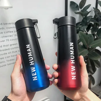

Concise Gradual Change Color Vacuum Cup Men And Women Portable Student Fresh Glass Literature Will Capacity Stainless Steel Cup