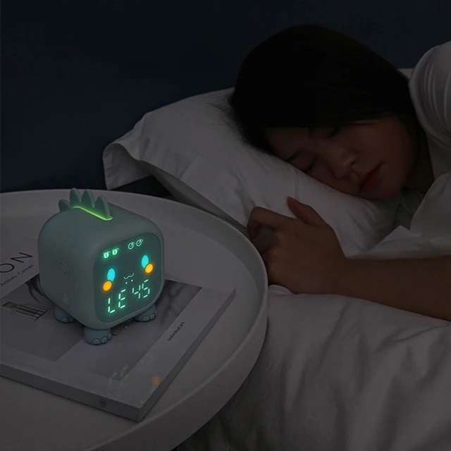 Kids Alarm Clock Cute Dinosaur Digital Alarm Clock For Kids Bedside Clock Children'S Sleep Trainier Wake Up Night Light Relojes 5