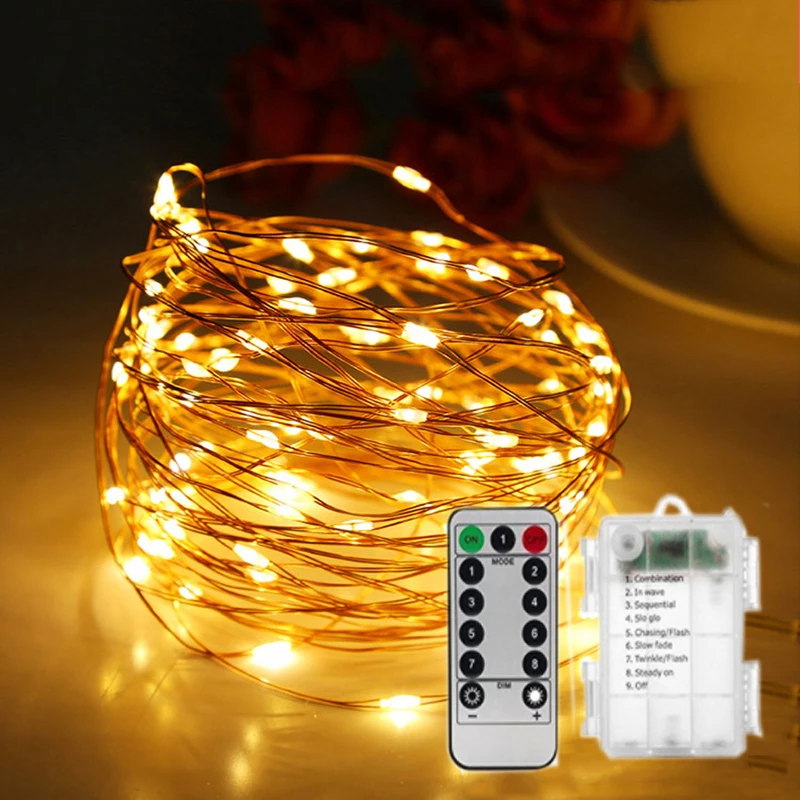 LED Light String Christmas Tree Fairy Light With Battery Box Home Party Decor