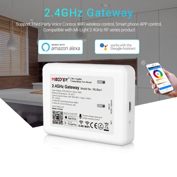 

milight WL-Box1 2.4G Smart RF Remote WiFi Controller 5V Amazon Alexa Voice light Wireless Led Bulb IOS Android APP Control