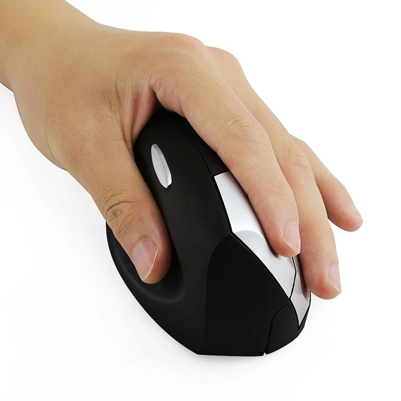 

Wireless Left-Hand Vertical Optical Mouse 2.4Ghz 1600DPI Ajustable Ergonomic Wrist Protecting Mice Left Hand Sem Fio Rato