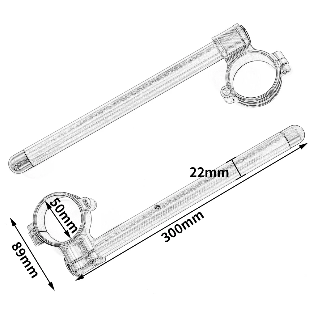 Универсальный 7/" гоночный регулируемый 50 мм зажим Ons вилка Руль Ручка Бар Кафе Гонщик аксессуары для мотоциклов
