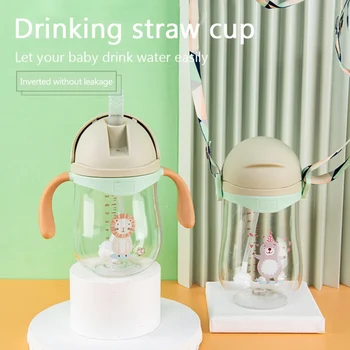 

Baby Learning Drinking Water Bottles Feeding Sippy Cups With Handles Newborns Cute Cartoon Leakproof Cup Hot Sale