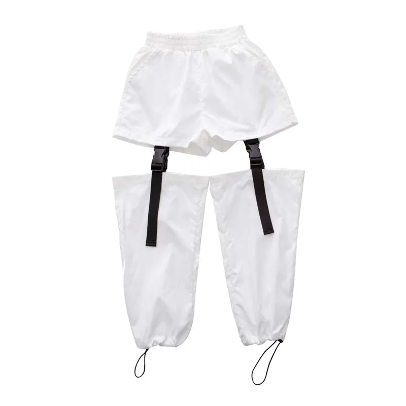 white pants Летние костюмы для джазовых танцев; детская одежда с длинными рукавами и штаны; уличная одежда в стиле хип-хоп; современный танцевальный костюм для девочек; одежда для рейва - Цвет: white pants