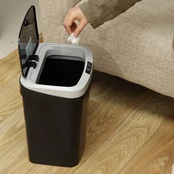 

Smart Trash Waste Bin Automatic Sensor Induction Dustbin Living Room Bathroom Toilet Rubbish Bin Kitchen Trash Can Garbage Bins