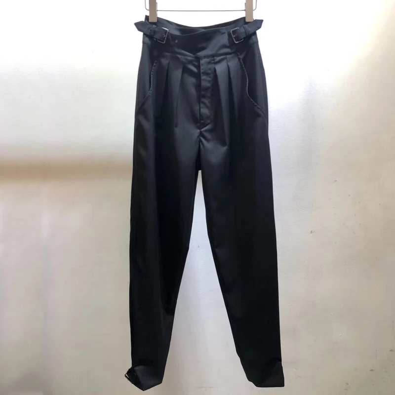 Women Long Pants Autumn High Waist Workout Trousers Women Casual Black Slim Pants