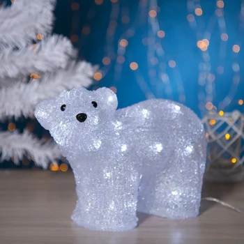 

The figure is acrylic. "Small standing bear" 28x15x25 cm, counter. with dimer, 40 LED, 220V
