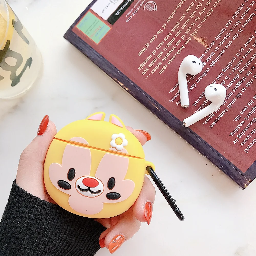 Персик клубника авокадо чехол для Airpods мультфильм силиконовые наушники зарядная Коробка Чехол Милая обезьяна защитный чехол для Airpod