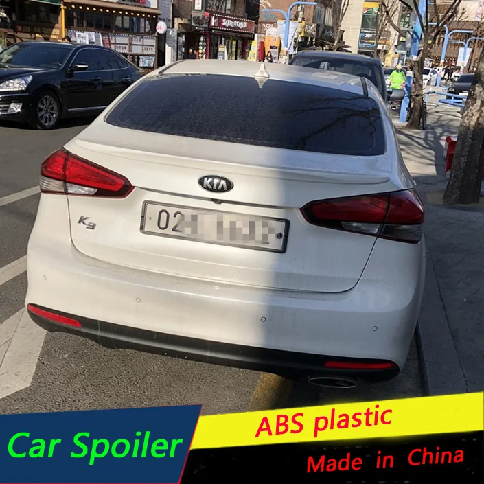 For Kia Forte K3 Spoiler Sport ABS Material Car Rear Wing Primer Color