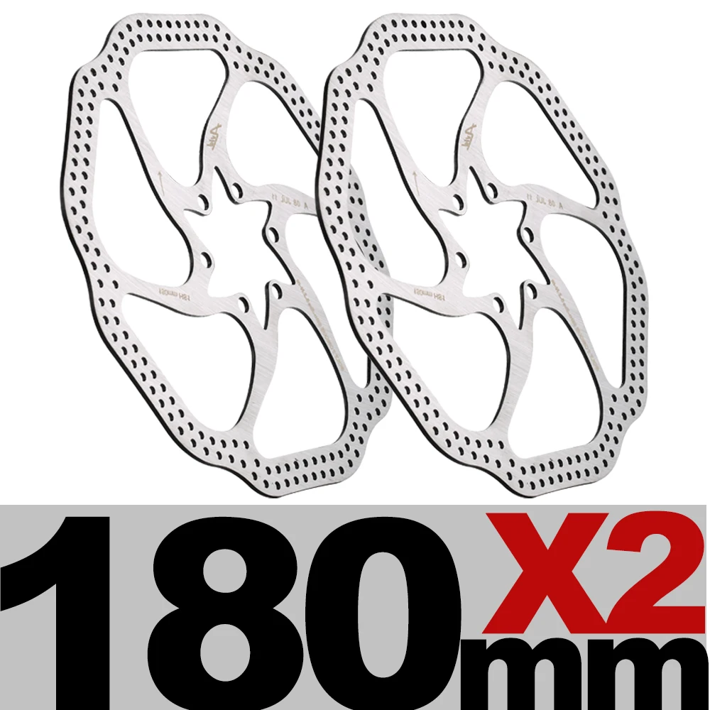 OG-EVKIN велосипедные дисковые тормозные диски 160 мм 180 мм Avid HS1 6 болтов для BB5 BB7 MTB из нержавеющей стали Аксессуары для велосипеда дисковый тормоз - Цвет: 180mmx2