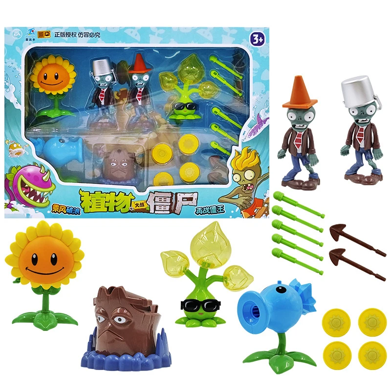 Plants VS Zombies Pea Shooter & Zombie Toy for Kids boys Game Set Action Figure 