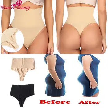 

WonderBeauty High Waist Trainer Tummy Slimming Control Waist Cincher Body Shaper Thong G-string Butt Lifter Seamless Panties