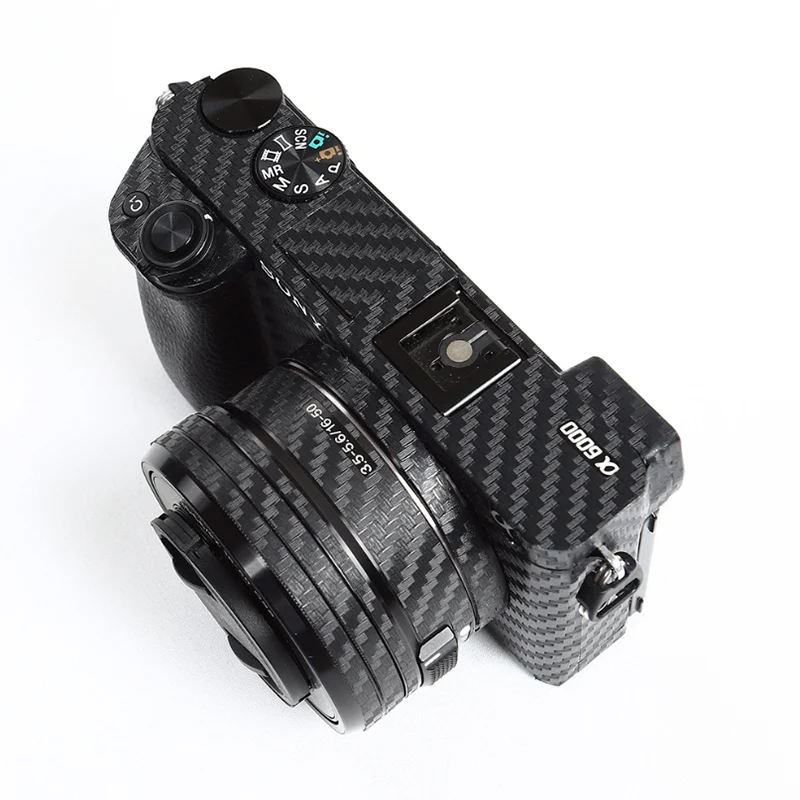 Kit de Filme de Fibra de Carbono Anti-risco Capa Protetora Adesivo de Pele Sony Zve10 A6000 A6400 A6300 A6600 A6500 A6100 - Image 5