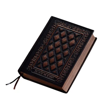 

Hard Cover Note Book DIY Diary Gift Writing PU Leather Journals Stationery Vintage Business Embossed Student Office