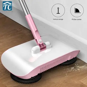 

Stainless Steel Sweeping Machine Hand Push Sweeper Mop Household Cleaning Tool Hand Push Magic Broom Dustpan Mopping
