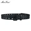 Maikun Halloween New Ladies Black PU Leather Belt Double Exhaust Air Hole Pin Buckle Fashion Trend Waistband Punk Style ► Photo 2/5