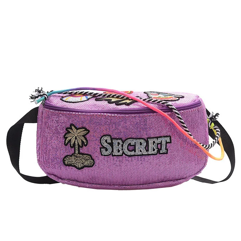 1 Waist pack JZYZQBX Женская поясная сумка с блестками, поясная сумка, сумка формы «банан», Большая вместительная сумка для груди, водонепроницаемая сумка из искусственной кожи, поясная сумка - Цвет: 1 Waist pack