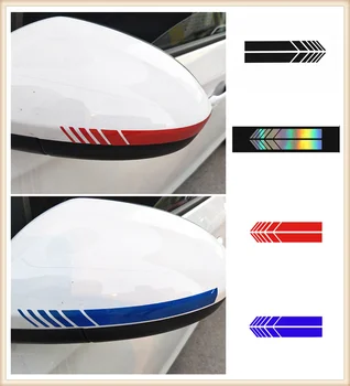 

Car 2pcs stickers rearview mirror side decal stripe DIY body for Fiat FCC4 500e Viaggio Strada 500C Freemont Doblo 695