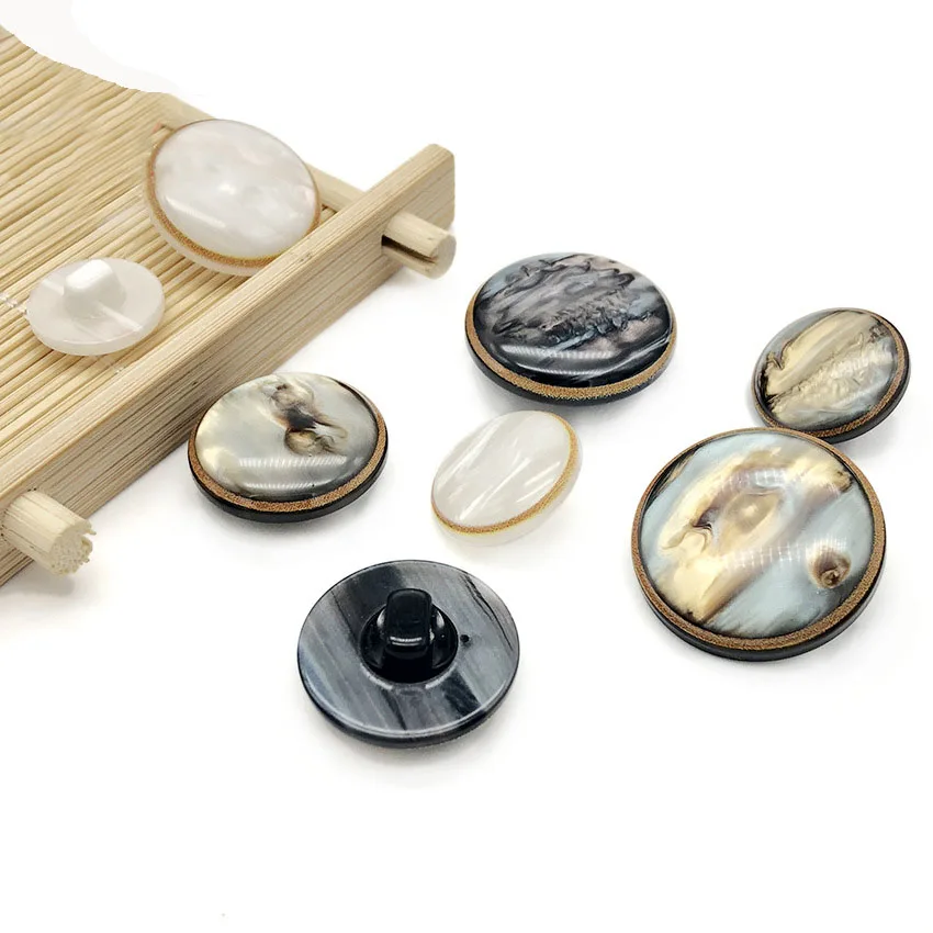 50pcs Meetee 15/18/21/25mm Eco-friendly Resin Buttons Women Men Suit Coat Button Decorative Buckles DIY Sewing Accessories