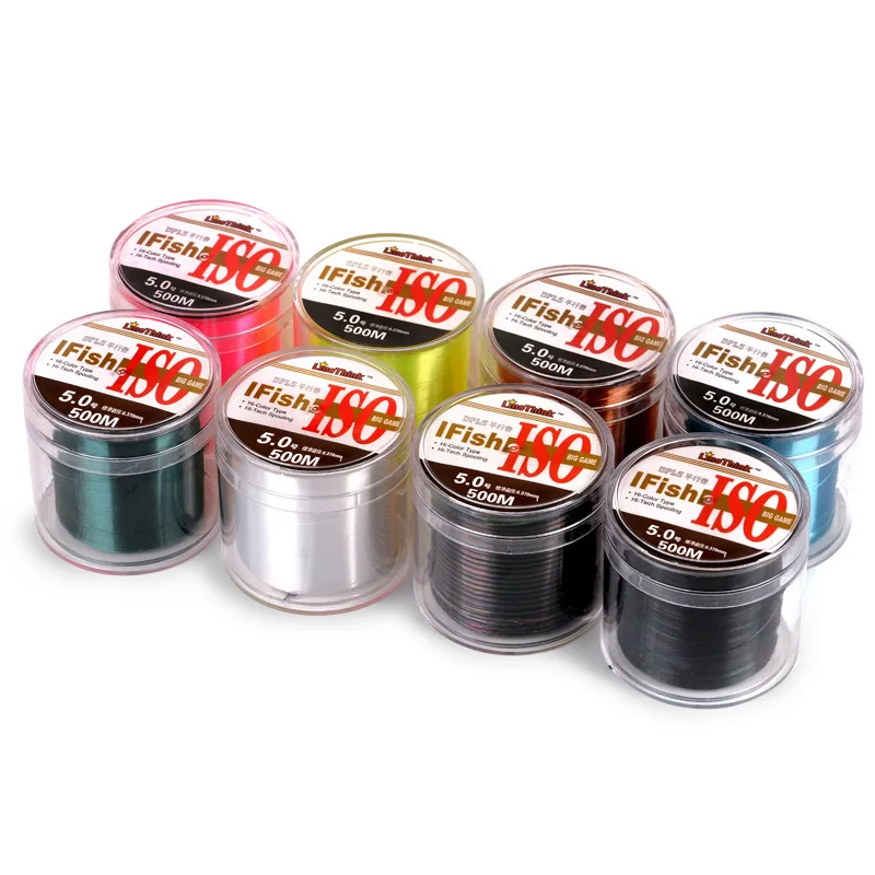 thumbnail image 1 of 1 Uds. Hilo de nailon de 500m línea resistente al desgaste accesorios de pesca línea de pesca trenzada línea de pesca monofilamento, 1 of 4