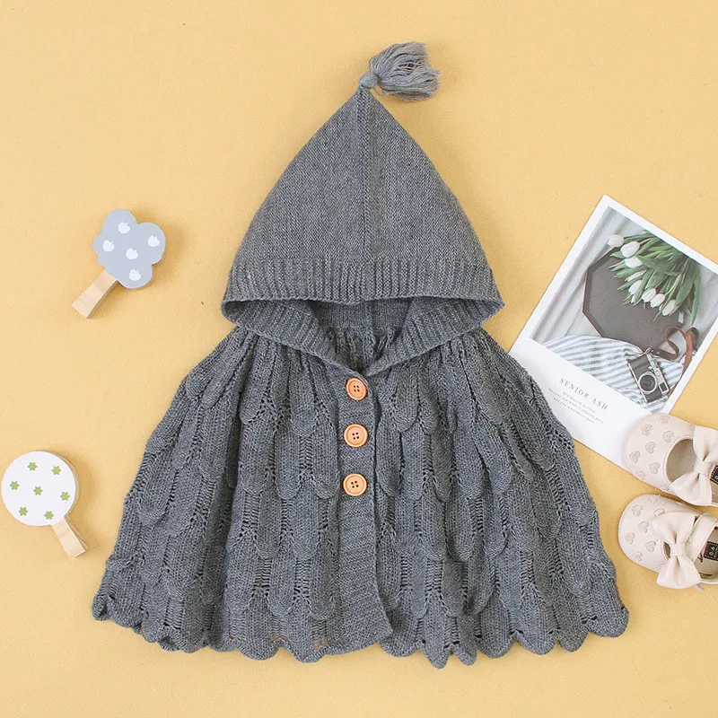 Baby Girls Sweater Coat Autumn Toddler Sweater Long Sleeve Cardigan For Girls Hooded Kids Girls