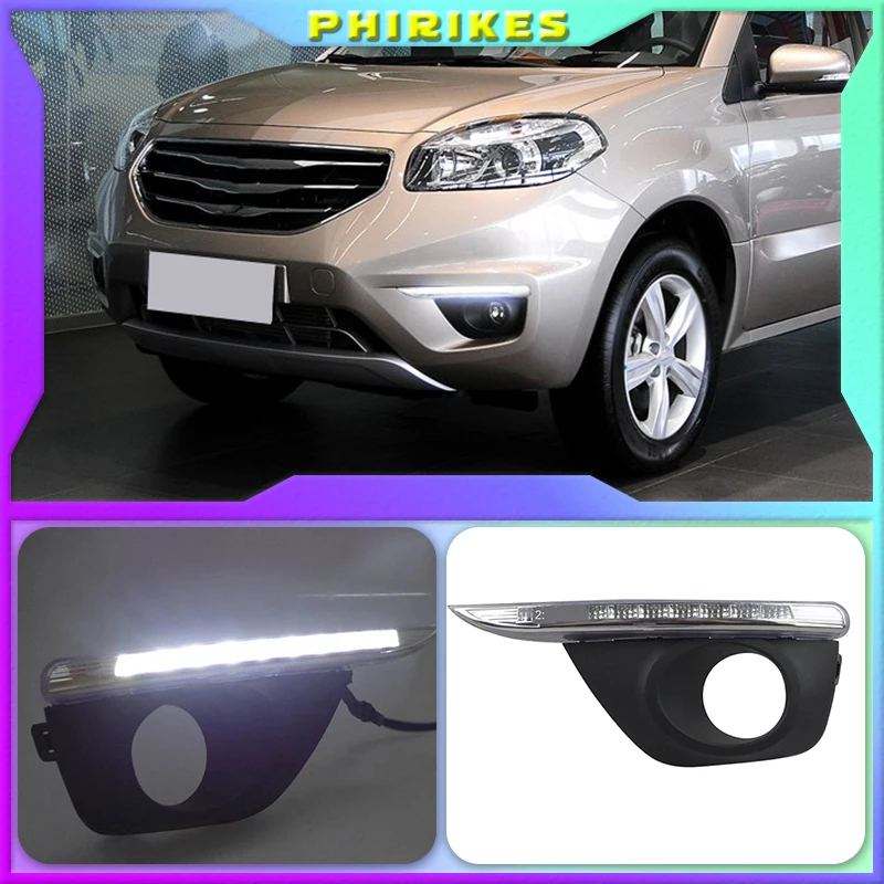 

1Set For 2011 2012 2013 2014 Renault koleos driving LED DRL Daytime Running Light Warning Light Super Brightness Car Accessories