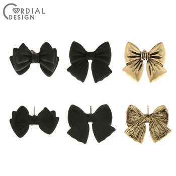 

Cordial Design 100Pcs Jewelry Accessories/Earrings Stud/Bowknot Style/DIY Making/Antique Gold/Jewelry Findings & Components