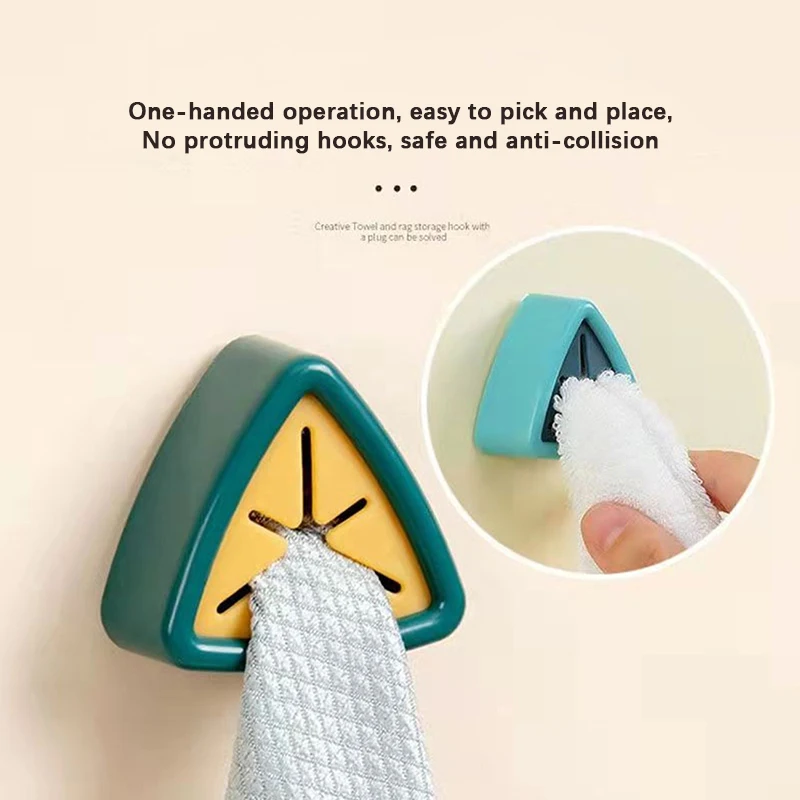 Storage Hanger Towels Storage Wash Cloth Clip Bathroom Kitchen Accessories Tool (2pcs) description image