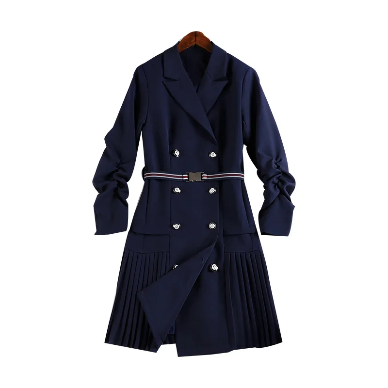 

Women's Pleated Long-Sleeved Dress 2020 Autumn New Style Dress