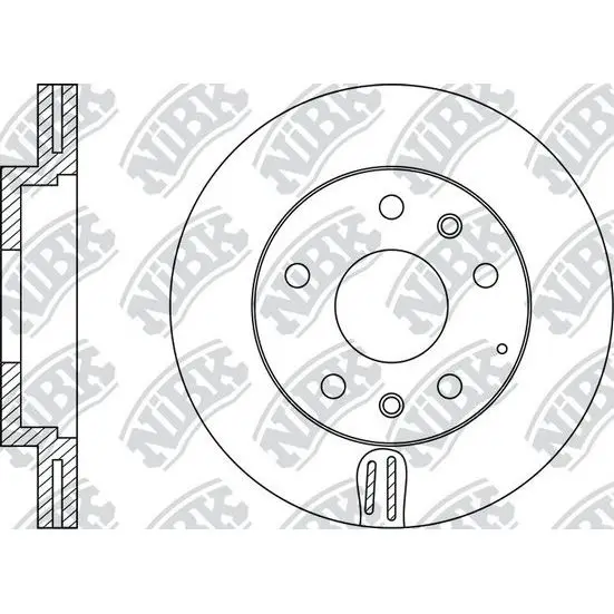 Диск тормозной MAZDA 6 2.0-2.3 02- передний вент. NIBK RN1195
