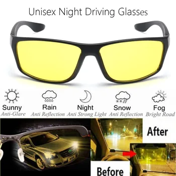 

Unisex HD Lenses Night Vision Goggles Driving Glasses UV Protection