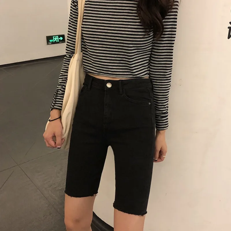 Черные джинсы для женщин весна/лето 2021 Новые популярные в Instagram облегающие