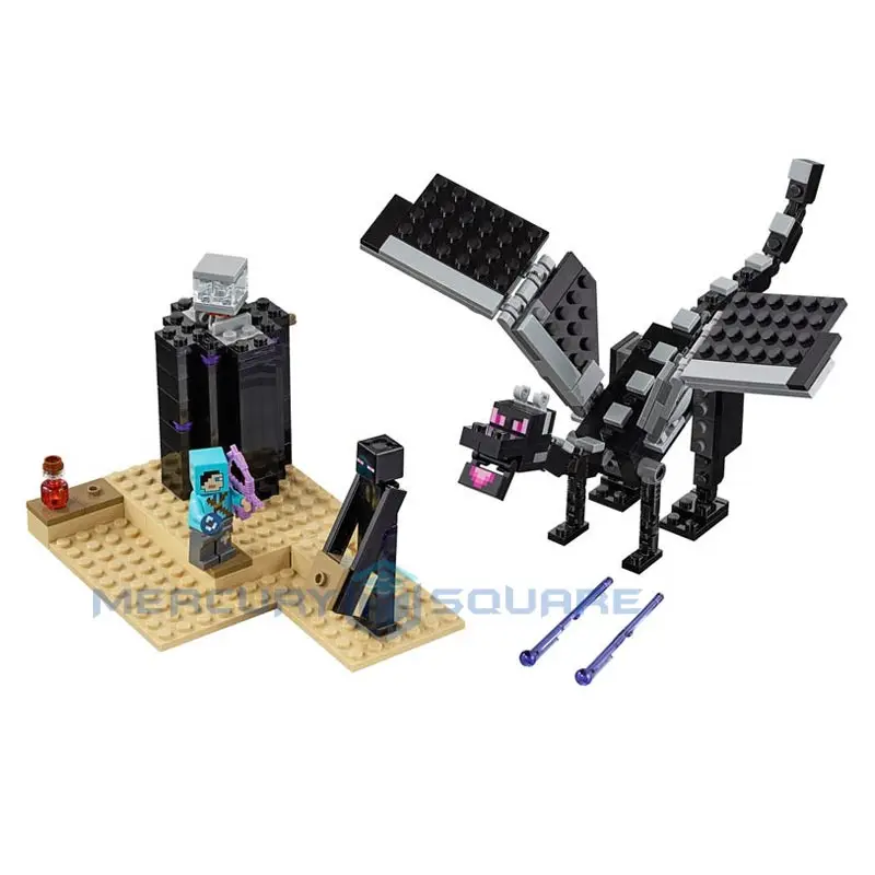 End Battle Building Blocks With Ender Dragon & Dragon Slayer Action Figures Compatible My World Bricks Set Gifts Toys 21151 End Battle Building Blocks With Ender Dragon & Dragon Slayer Action Figures Compatible My World Bricks Set Gifts Toys 21151