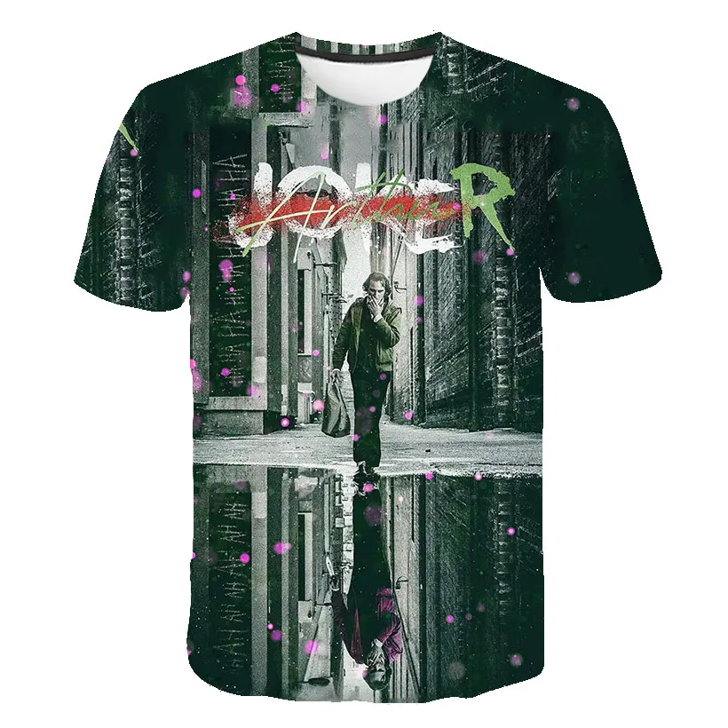 Asian size 5155 Размера плюс XXL-5XL Cool "," Джокер " Новая летняя футболка почему так серьезно Harajuku футболка круглый вырез горловины с оборками повседневные футболки Homme De Marque - Цвет: Asian size 5155