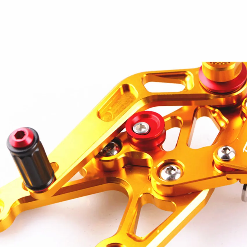 Золото для Yamaha YZF R1 2007 2008 YZF-R1 CNC регулируемый Rearset подножки для ног педали