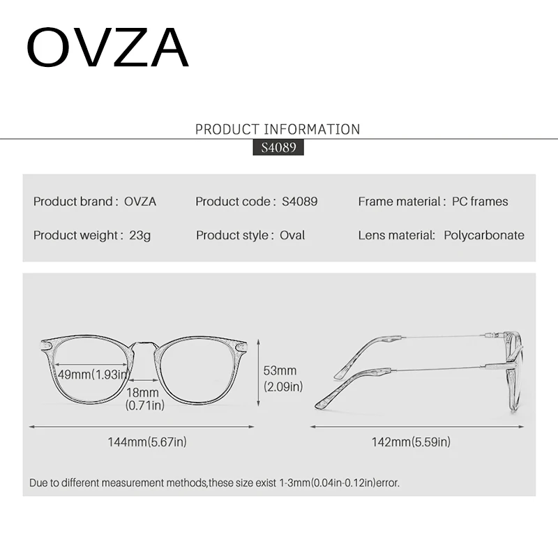 Eyeglasses Frames Retro Oval Women Men Two-color