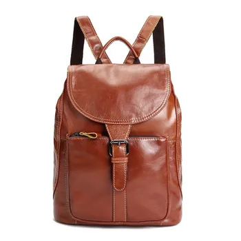 

Maison Fabre School Backpack female Shoulder Bag genuine leather Backpack Oil Wax Cowhide Bag High Capacity Bags G0921#35