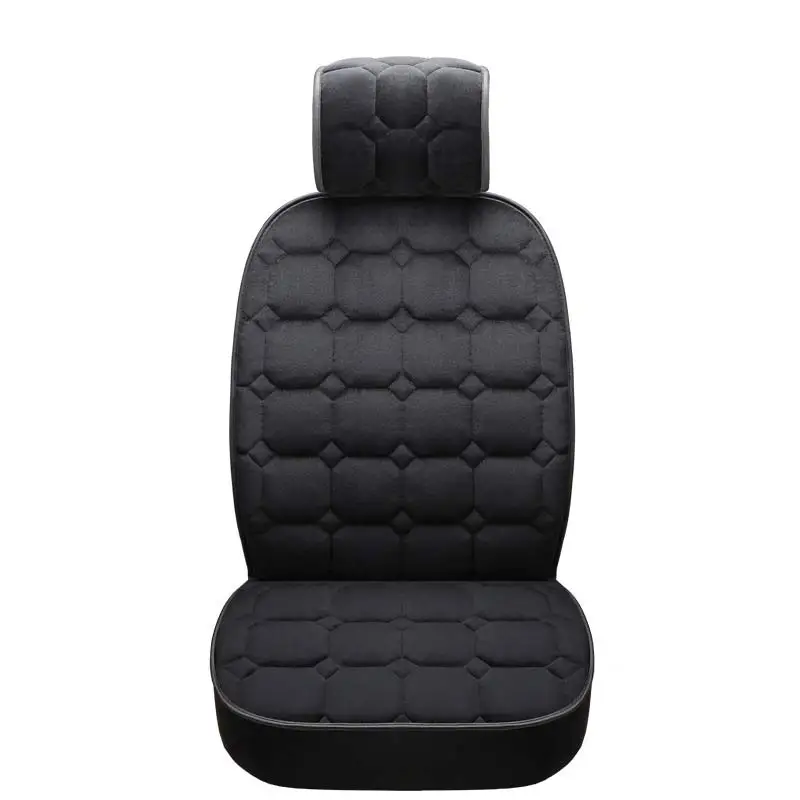 

Car Front Seat Cover Mat Short Plush Household Seat Cushion Pad Protecting Mat w/Backrest Universal Winter Car Seat Protector