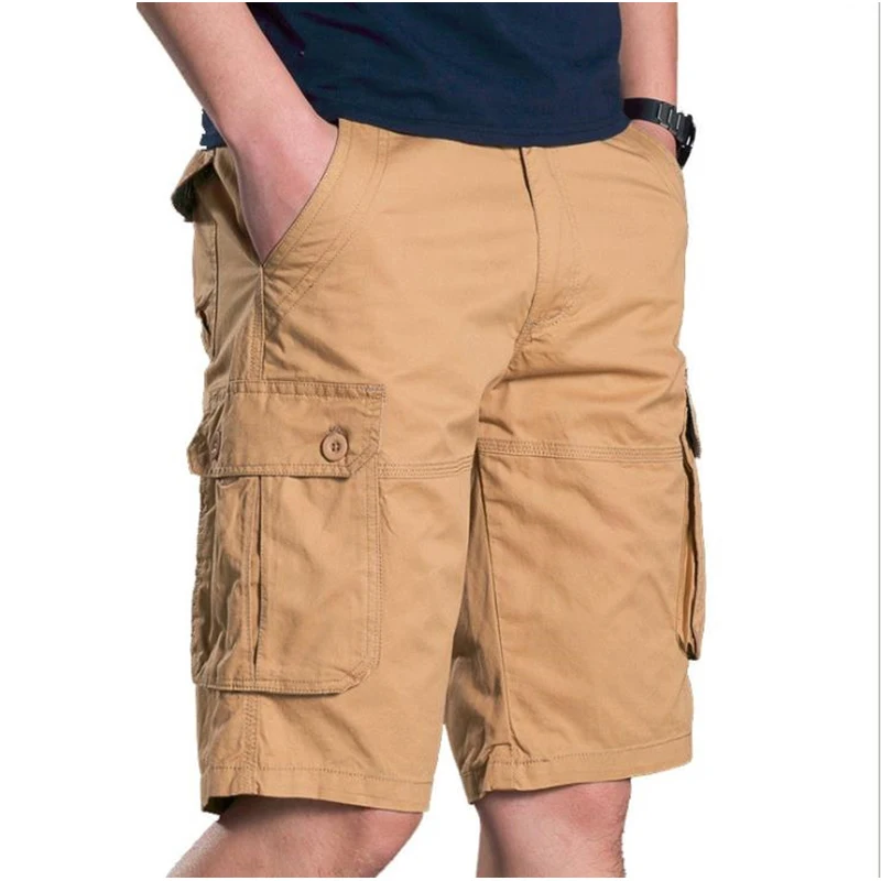 Mens Military Cargo Shorts 2019 Summer Brand New Army Tactical Shorts Men Cotton Loose Work Casual Short Pants Homme Plus Size