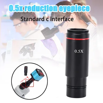 

0.5X C Mount Microscope Adapter 23.2mm Electronic Eyepiece Reduction Lens for Microscope CCD Camera FKU66
