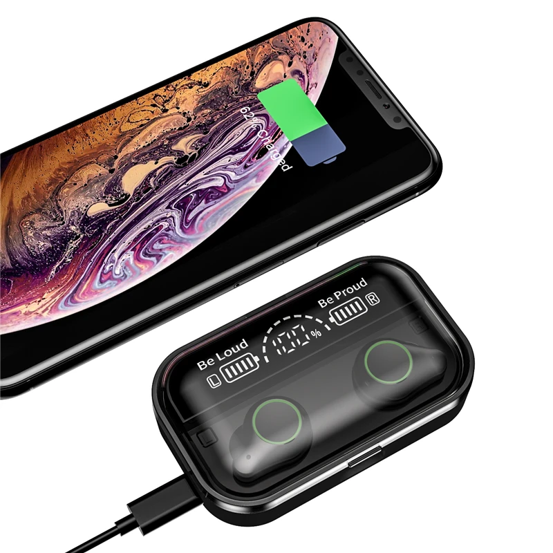 Bluetooth наушники, беспроводные наушники, игровая гарнитура с 3500 мАч, Дополнительный внешний аккумулятор, наушники с микрофоном для xiaomi iphone