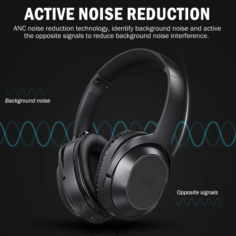 Langsdom BT25 Headphone Nirkabel Noise 